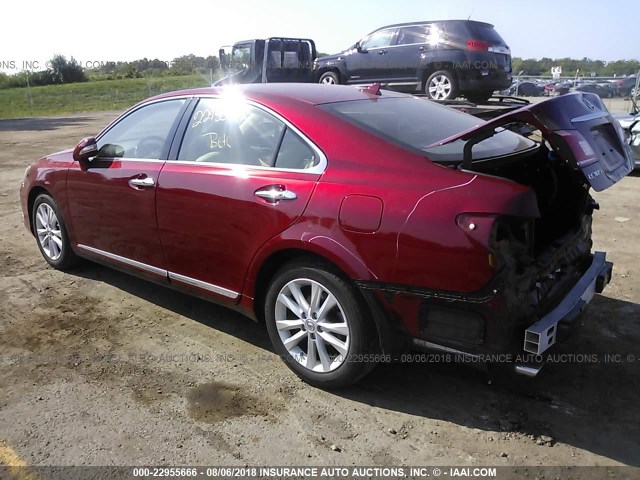 JTHBK1EG5A2374526 - 2010 LEXUS ES 350 MAROON photo 3