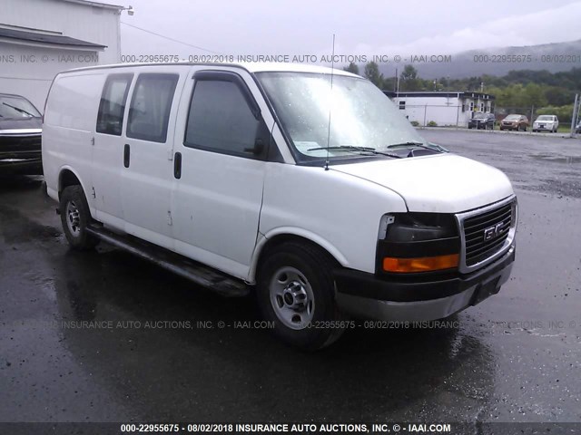 1GTW7FCA9E1913712 - 2014 GMC SAVANA G2500 WHITE photo 1