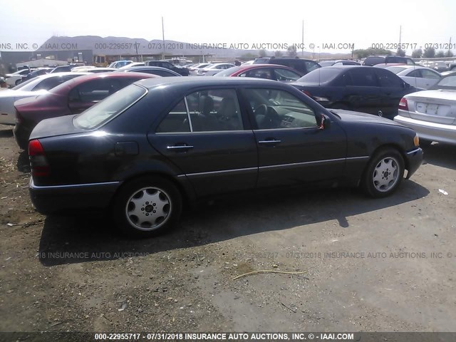 WDBHA22E3TF358486 - 1996 MERCEDES-BENZ C 220 BLUE photo 4