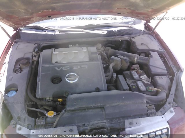 1N4BA41E84C892239 - 2004 NISSAN MAXIMA SE/SL BURGUNDY photo 10