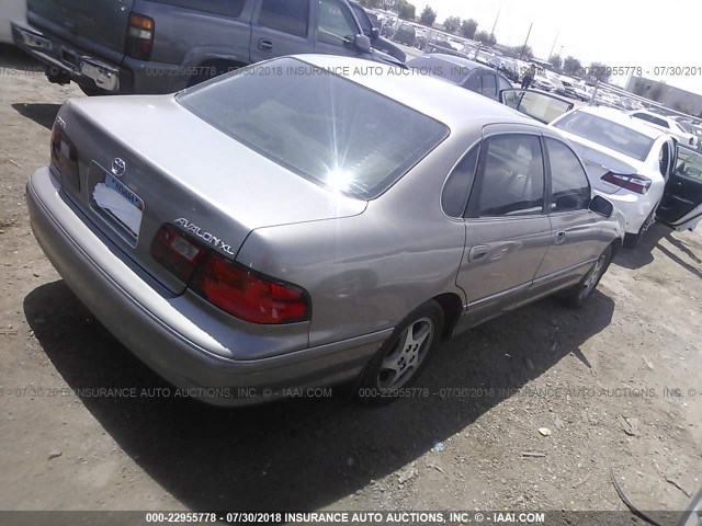 4T1BF18B8XU312696 - 1999 TOYOTA AVALON XL/XLS TAN photo 4