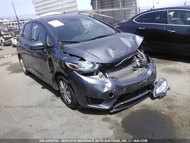 3HGGK5H57FM739735 - 2015 HONDA FIT LX GRAY photo 1