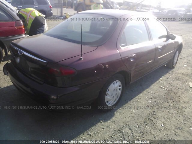 1FAFP6639XK213088 - 1999 FORD CONTOUR SE BURGUNDY photo 4