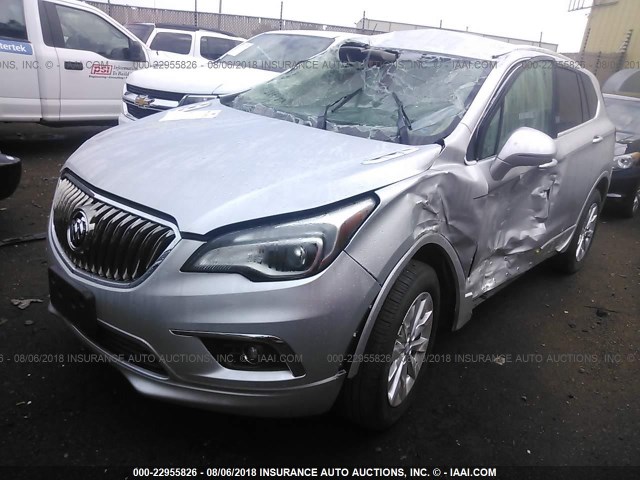 LRBFXDSA4HD031435 - 2017 BUICK ENVISION ESSENCE ვერცხლისფერი ფოტო 2