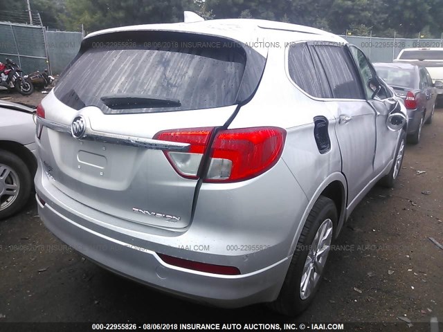 LRBFXDSA4HD031435 - 2017 BUICK ENVISION ESSENCE SILVER photo 4