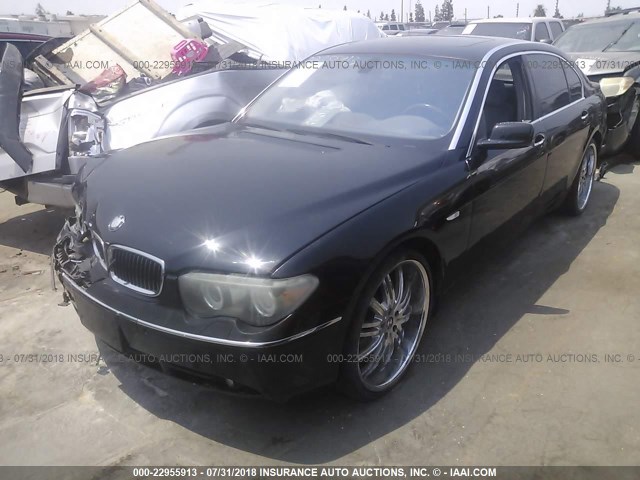 WBAGN63585DS57317 - 2005 BMW 745 LI Черный фото 2