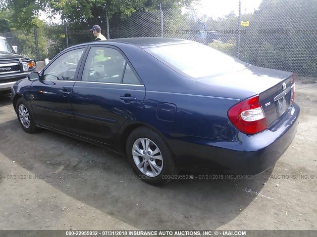 4T1BF30K34U073741 - 2004 TOYOTA CAMRY LE/XLE/SE Mavi foto 3