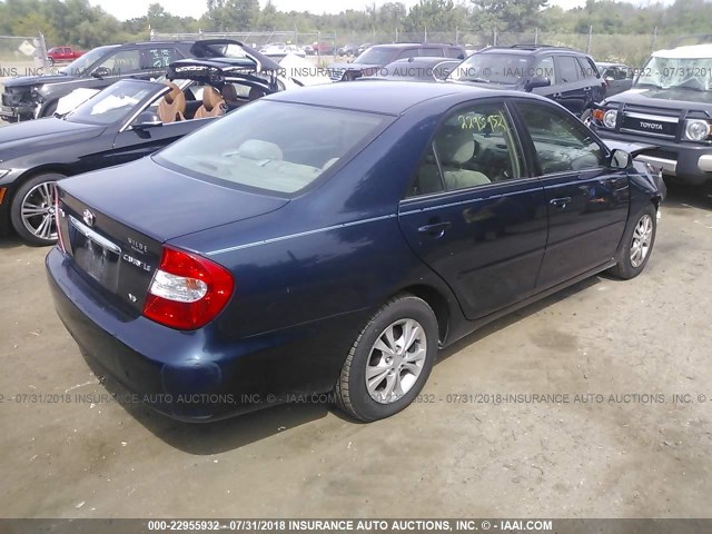 4T1BF30K34U073741 - 2004 TOYOTA CAMRY LE/XLE/SE Mavi foto 4