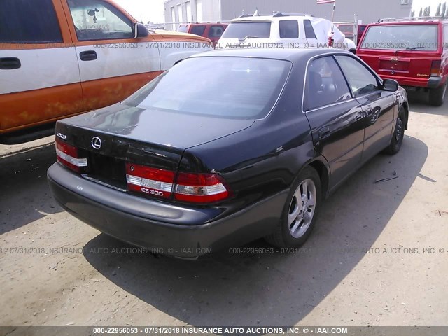 JT8BF28G8Y0267367 - 2000 LEXUS ES 300 BLACK photo 4