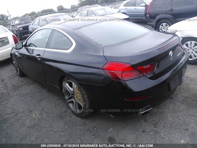 WBALX5C54CC894341 - 2012 BMW 650 XI BLACK photo 3