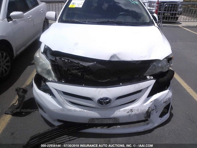 2T1BU4EE6BC536839 - 2011 TOYOTA COROLLA S/LE WHITE photo 6