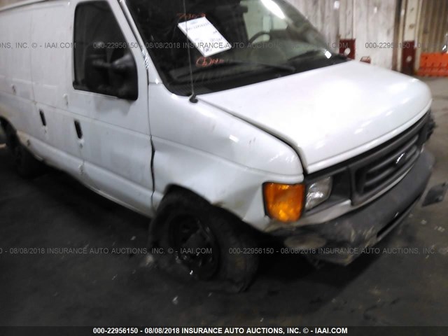 1FTRE14W04HA88018 - 2004 FORD ECONOLINE E150 VAN WHITE photo 6