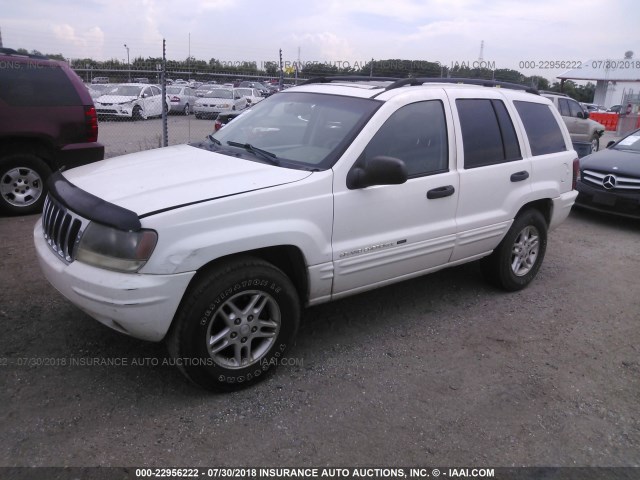 1J4GX48S92C316225 - 2002 JEEP GRAND CHEROKEE LAREDO WHITE photo 2