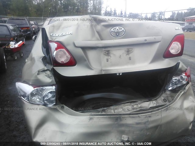 1NXBU40E99Z015761 - 2009 TOYOTA COROLLA S/LE/XLE GOLD photo 6