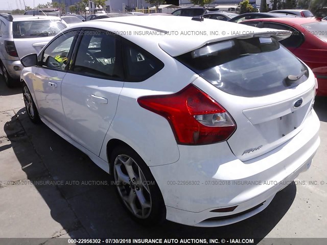 1FADP3L90DL364390 - 2013 FORD FOCUS ST WHITE photo 3