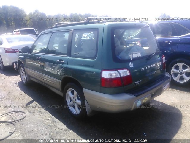 JF1SF65521H735523 - 2001 SUBARU FORESTER S GREEN photo 3