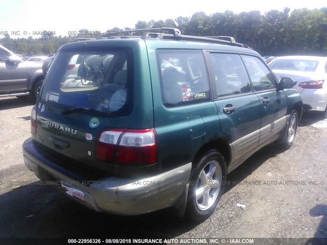 JF1SF65521H735523 - 2001 SUBARU FORESTER S GREEN photo 4