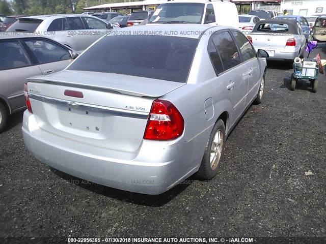 1G1ZT52815F274593 - 2005 CHEVROLET MALIBU LS SILVER photo 4