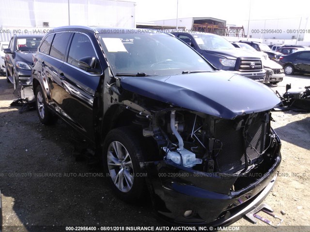 5TDKKRFH2ES024230 - 2014 TOYOTA HIGHLANDER XLE შავი ფოტო 1
