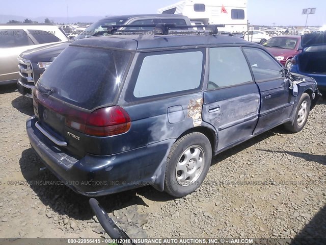 4S3BG685XT7978234 - 1996 SUBARU LEGACY OUTBACK BLUE photo 4