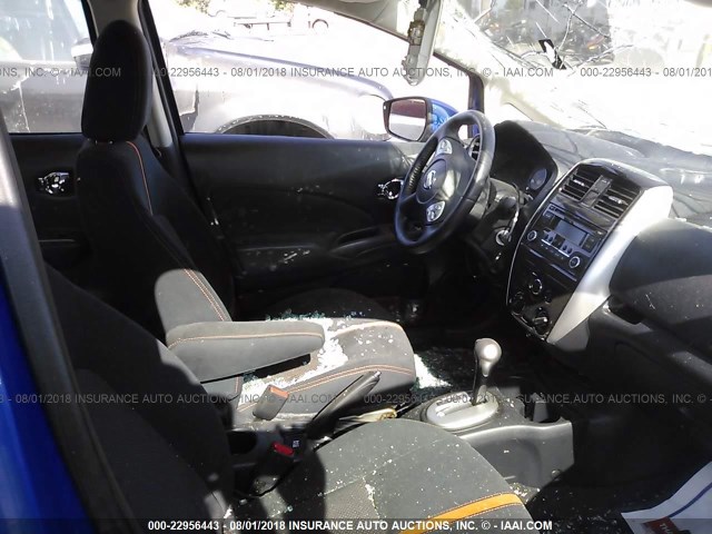 3N1CE2CPXFL360295 - 2015 NISSAN VERSA NOTE S/S PLUS/SV/SL/SR BLUE photo 5