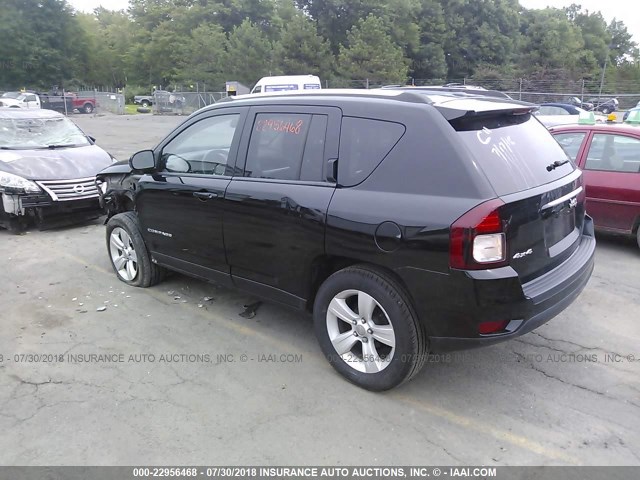 1C4NJDEB8ED661571 - 2014 JEEP COMPASS LATITUDE BLACK photo 3