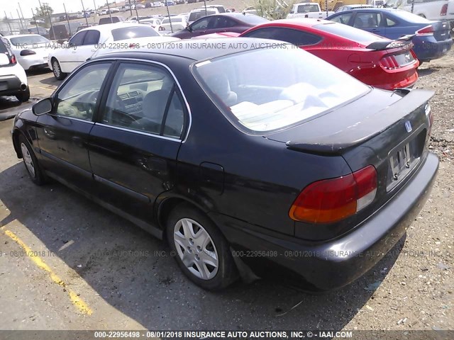 1HGEJ660XTL004607 - 1996 HONDA CIVIC LX BLACK photo 3