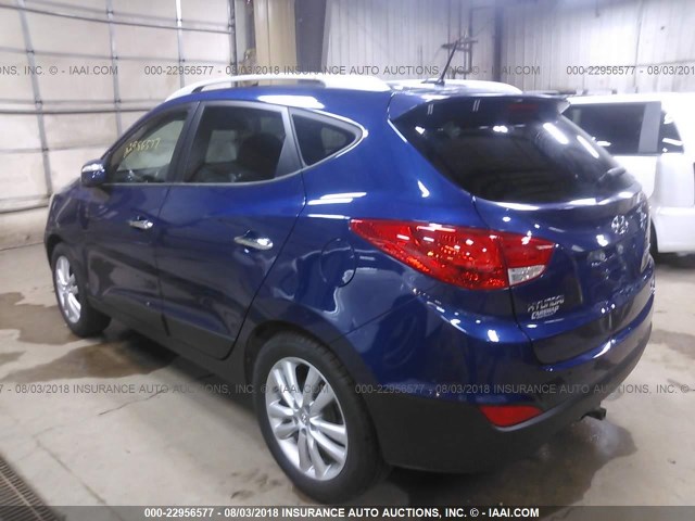 KM8JUCAC1CU404646 - 2012 HYUNDAI TUCSON GLS/LIMITED BLUE photo 3