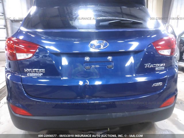 KM8JUCAC1CU404646 - 2012 HYUNDAI TUCSON GLS/LIMITED BLUE photo 6