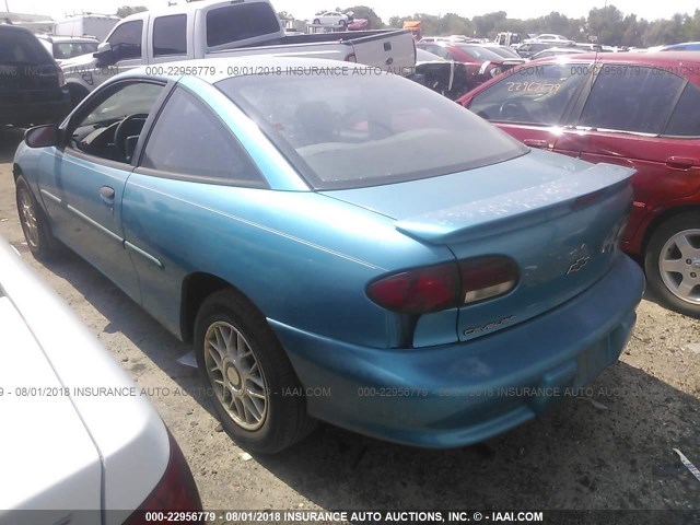 1G1JC1246X7277747 - 1999 CHEVROLET CAVALIER RS BLUE photo 3