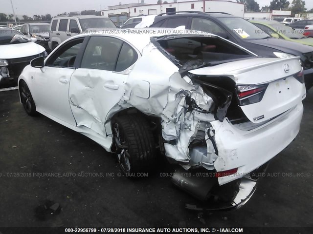 JTHBZ1BL5JA014630 - 2018 LEXUS GS 350/BASE/F SPORT WHITE photo 3