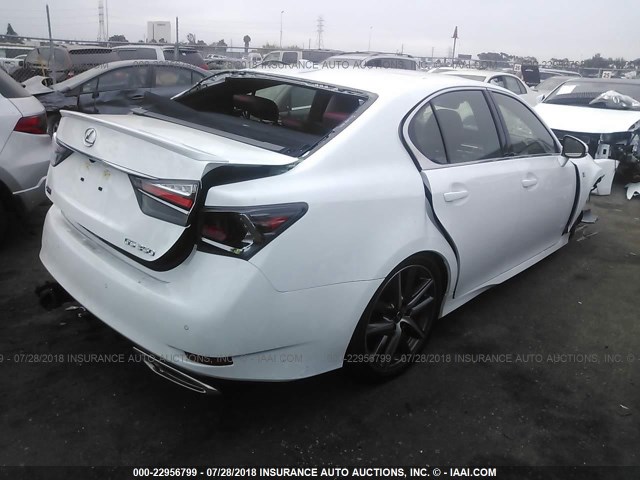 JTHBZ1BL5JA014630 - 2018 LEXUS GS 350/BASE/F SPORT WHITE photo 4