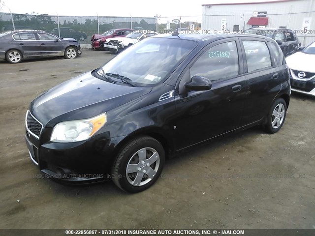 KL1TD66E59B625896 - 2009 CHEVROLET AVEO LS/LT 黑色 照片 2