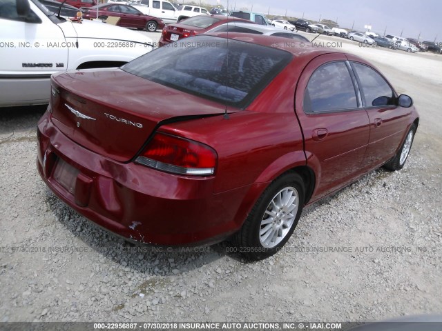 1C3EL56R75N582967 - 2005 CHRYSLER SEBRING TOURING RED photo 4