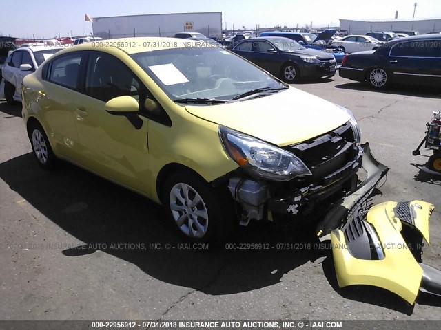 KNADM4A38G6646509 - 2016 KIA RIO LX YELLOW photo 1