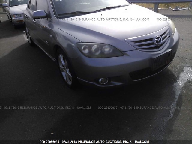 JM1BK343041208534 - 2004 MAZDA 3 HATCHBACK SILVER photo 1