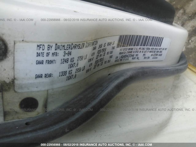 1J4GW48SX4C372440 - 2004 JEEP GRAND CHEROKEE LAREDO/COLUMBIA/FREEDOM 白色 照片 9