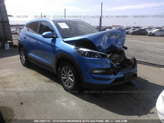 KM8J33A45GU059171 - 2016 HYUNDAI TUCSON LIMITED/SPORT AND ECO/SE BLUE photo 1