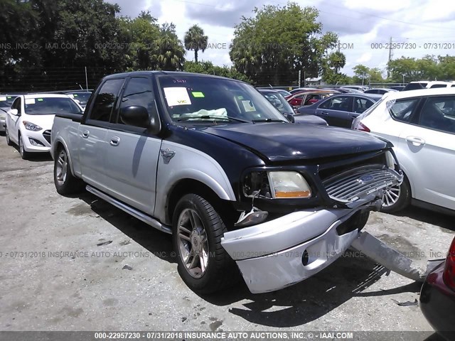 1FTRW07313KC61930 - 2003 FORD F150 SUPERCREW HARLEY DAVIDSON SILVER photo 1