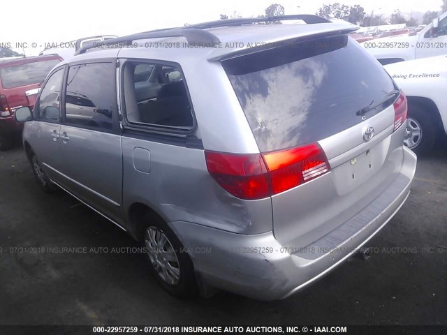 5TDZA23C04S081381 - 2004 TOYOTA SIENNA CE/LE SILVER photo 3