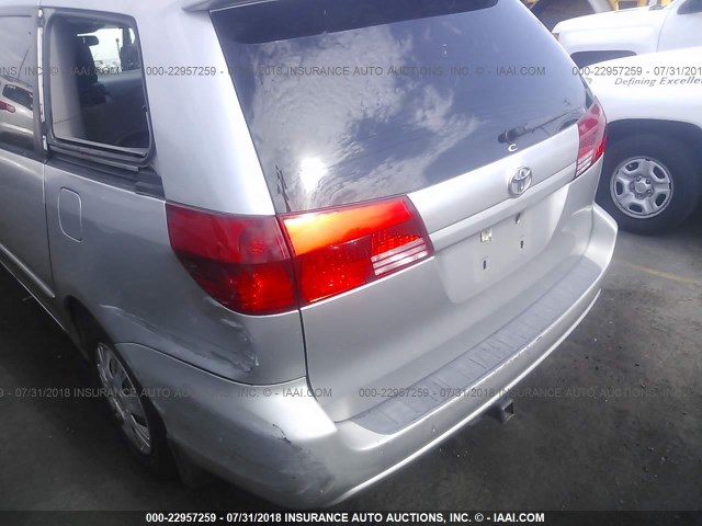 5TDZA23C04S081381 - 2004 TOYOTA SIENNA CE/LE SILVER photo 6