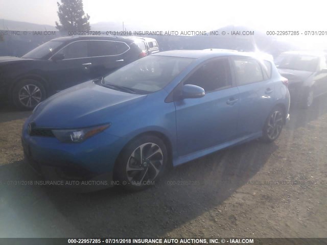 JTNKARJE6GJ519610 - 2016 TOYOTA SCION IM BLUE photo 2