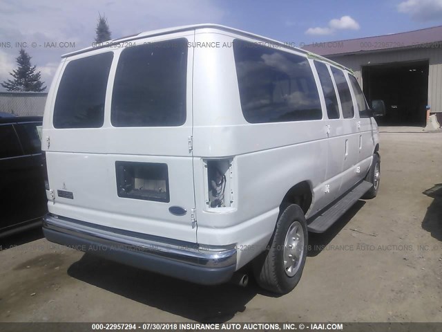 1FBNE31L14HA31545 - 2004 FORD ECONOLINE E350 SUPER DUTY WAGON WHITE photo 4