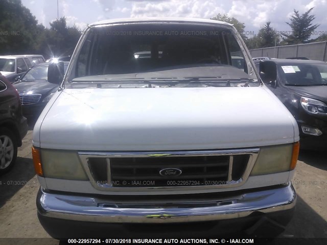 1FBNE31L14HA31545 - 2004 FORD ECONOLINE E350 SUPER DUTY WAGON WHITE photo 6