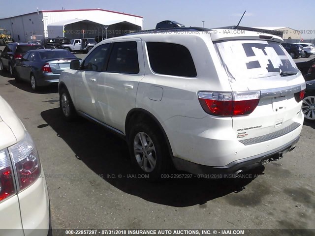 1C4SDJDT8CC163571 - 2012 DODGE DURANGO CREW WHITE photo 3