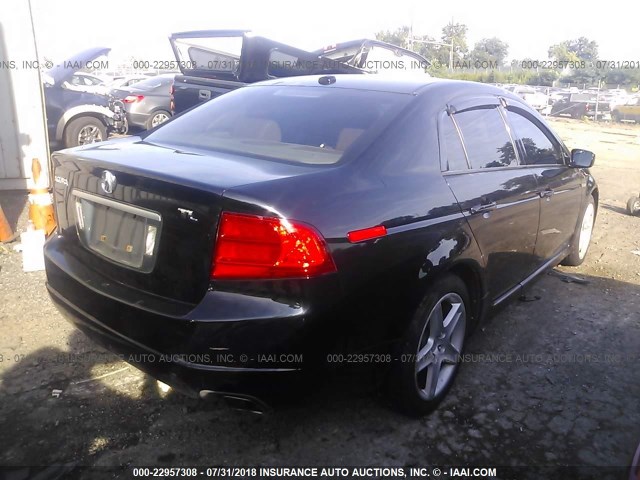 19UUA66204A072439 - 2004 ACURA TL BLACK photo 4