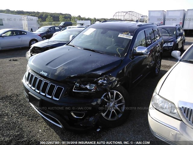 1C4RJFBG7FC862303 - 2015 JEEP GRAND CHEROKEE LIMITED BLACK photo 2