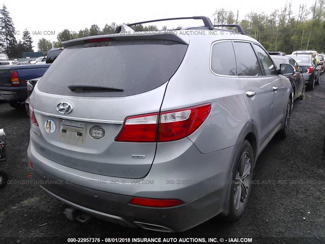 KM8SR4HF1FU109014 - 2015 HYUNDAI SANTA FE GLS/LIMITED GRAY photo 4