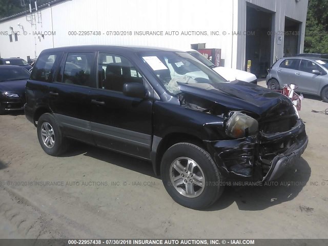 2HKYF18145H567097 - 2005 HONDA PILOT LX BLACK photo 1