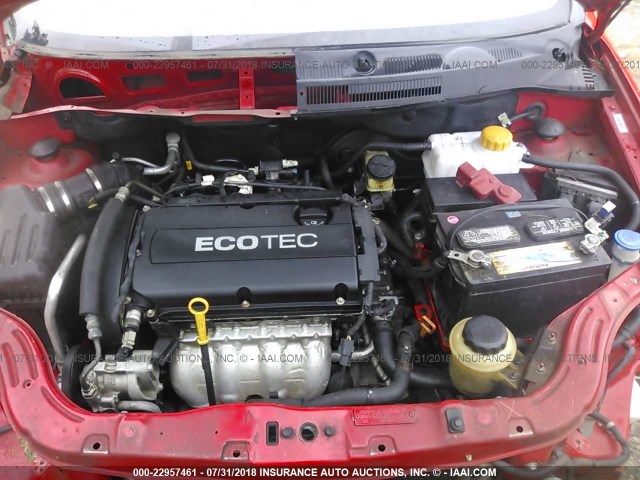 KL1TD5DE6AB130916 - 2010 CHEVROLET AVEO LS/LT 红色 照片 10